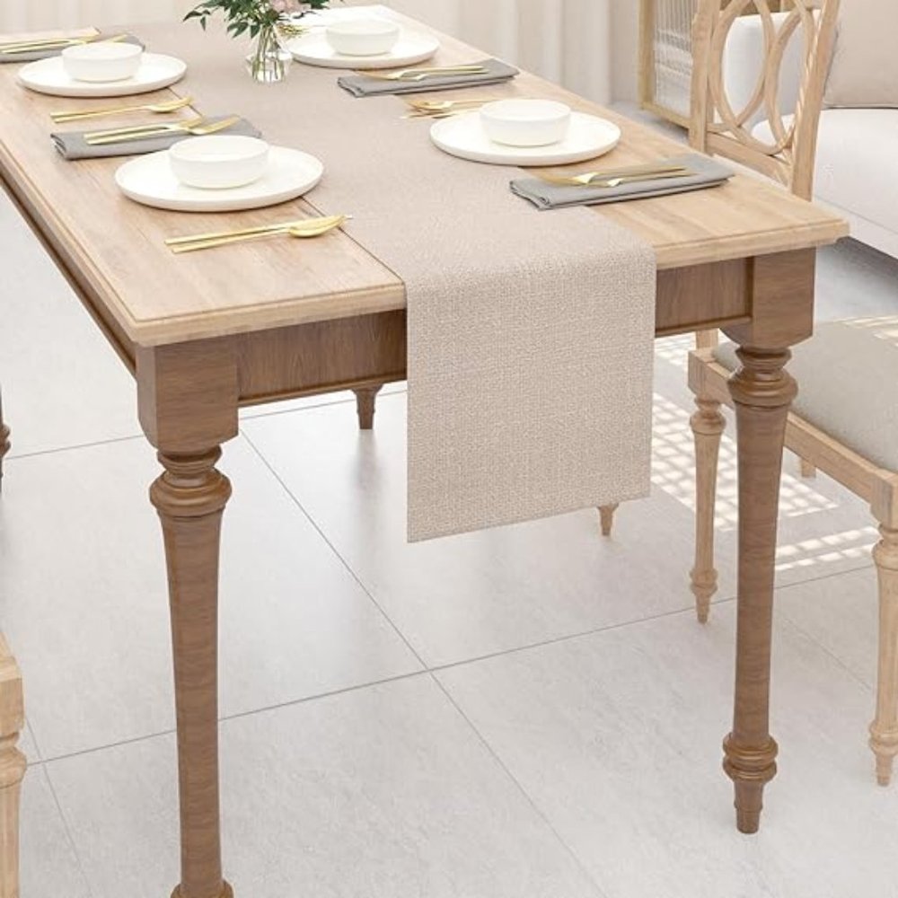 Arkeny Soft Faux Linen Table Runner